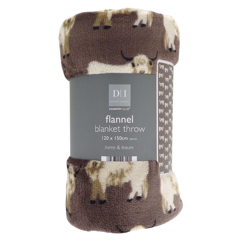 Highland Cow Design Super Soft Blanket Throw