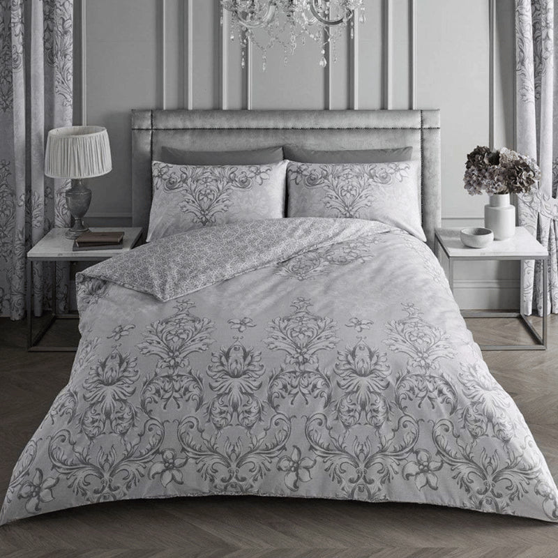 Grey Antoinette Printed Duvet Set