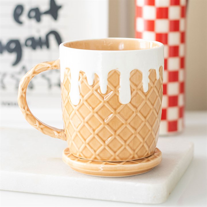 Waffle Mug & Coaster Set