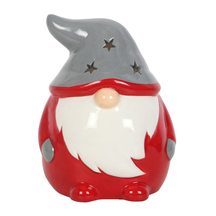 Red & Grey Gonk Tealight Candle Holder