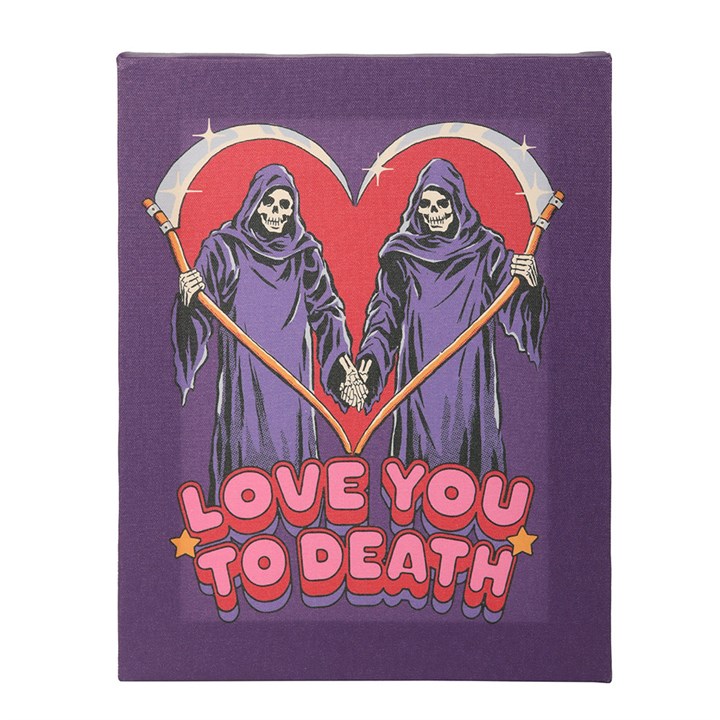 Love You To Death Canvas Plaque by Steven Rhodes