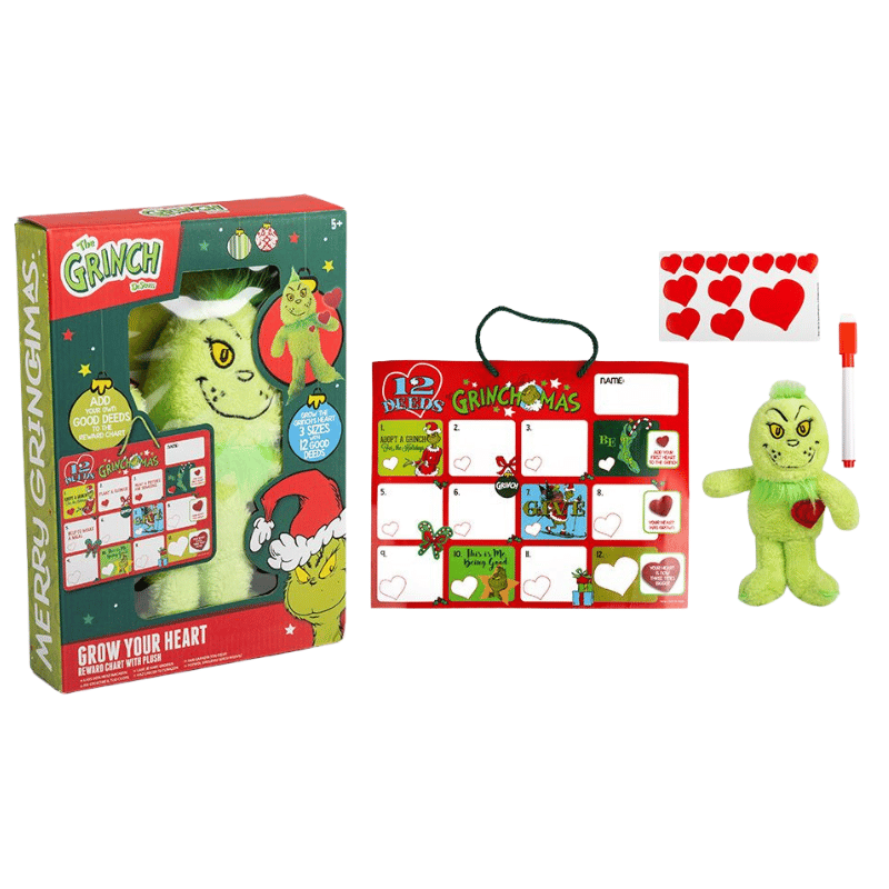 Official The Grinch Grow Your Heart - 12 Deeds of Christmas Reward Chart