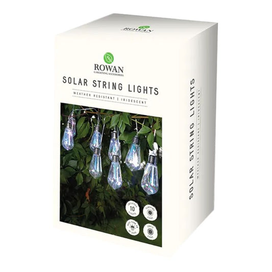 Solar Iridescent Bulb String Lights - 10 Pack