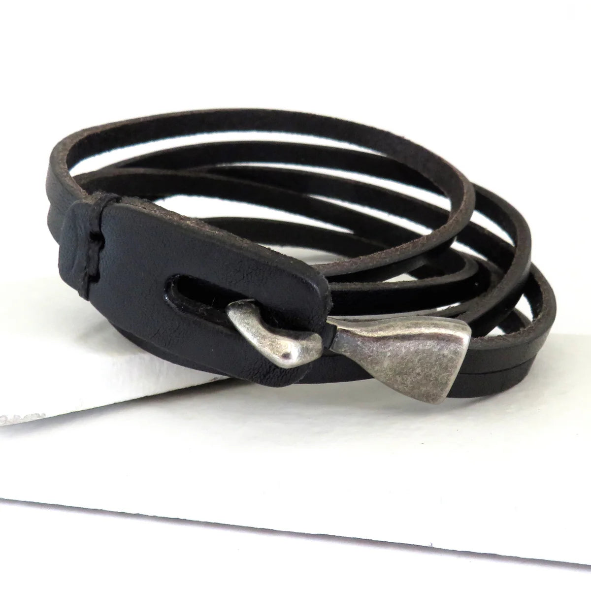 Men's Leather Brown Wrap Bracelet