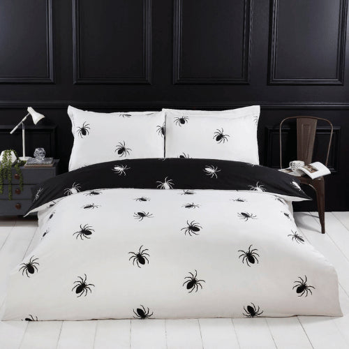 Dark Dreams Black Spider Reversible Duvet Set