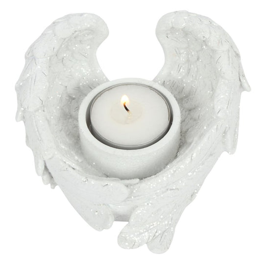 Glitter Angel Wing Tealight Holder