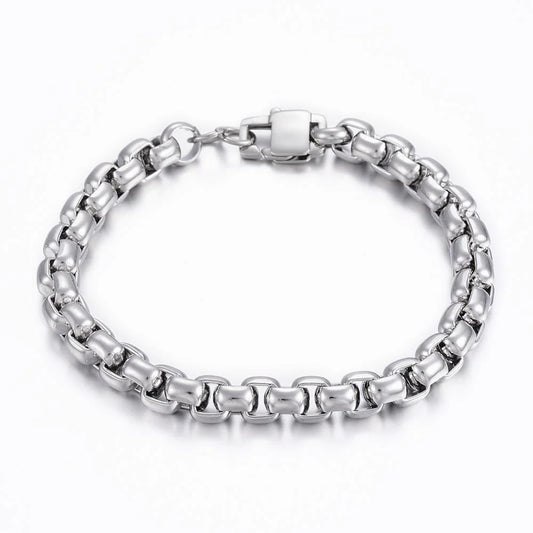 Men's Silver Box Chain Bracelet