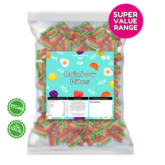 Candycrave Fizzy Rainbow Belts 1kg