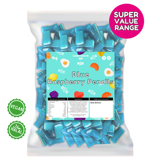 Candycrave Blue Raspberry Pencils 1kg