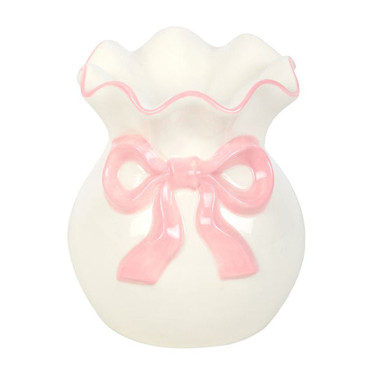 White & Pink Bow Oil Burner