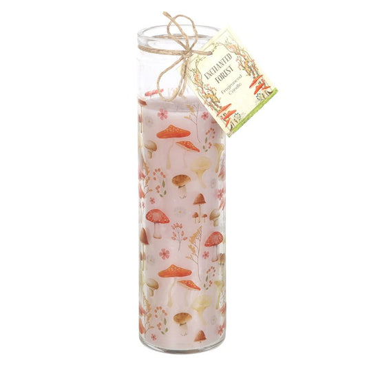 Mushroom Print Enchanted Forest Tube candle