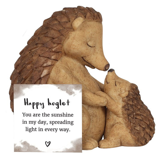 Happy Hoglet Mother & Baby Hedgehog Ornament