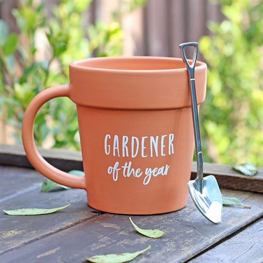 Gardener Of The Year Pot Mug & Shovel Spoon