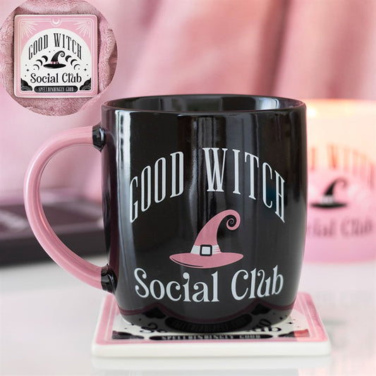 Good Witch Social Club Mug & Coaster Set