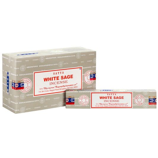 12 Packs of White Sage Incense Stick by Satya