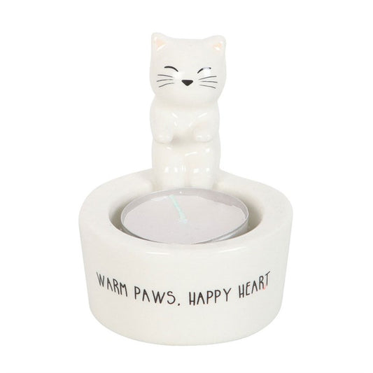Warm Paws, Happy Cat Tealight Holder
