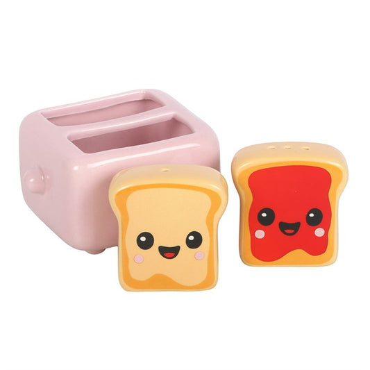 Kawaii Toast Salt & Pepper Shaker Set