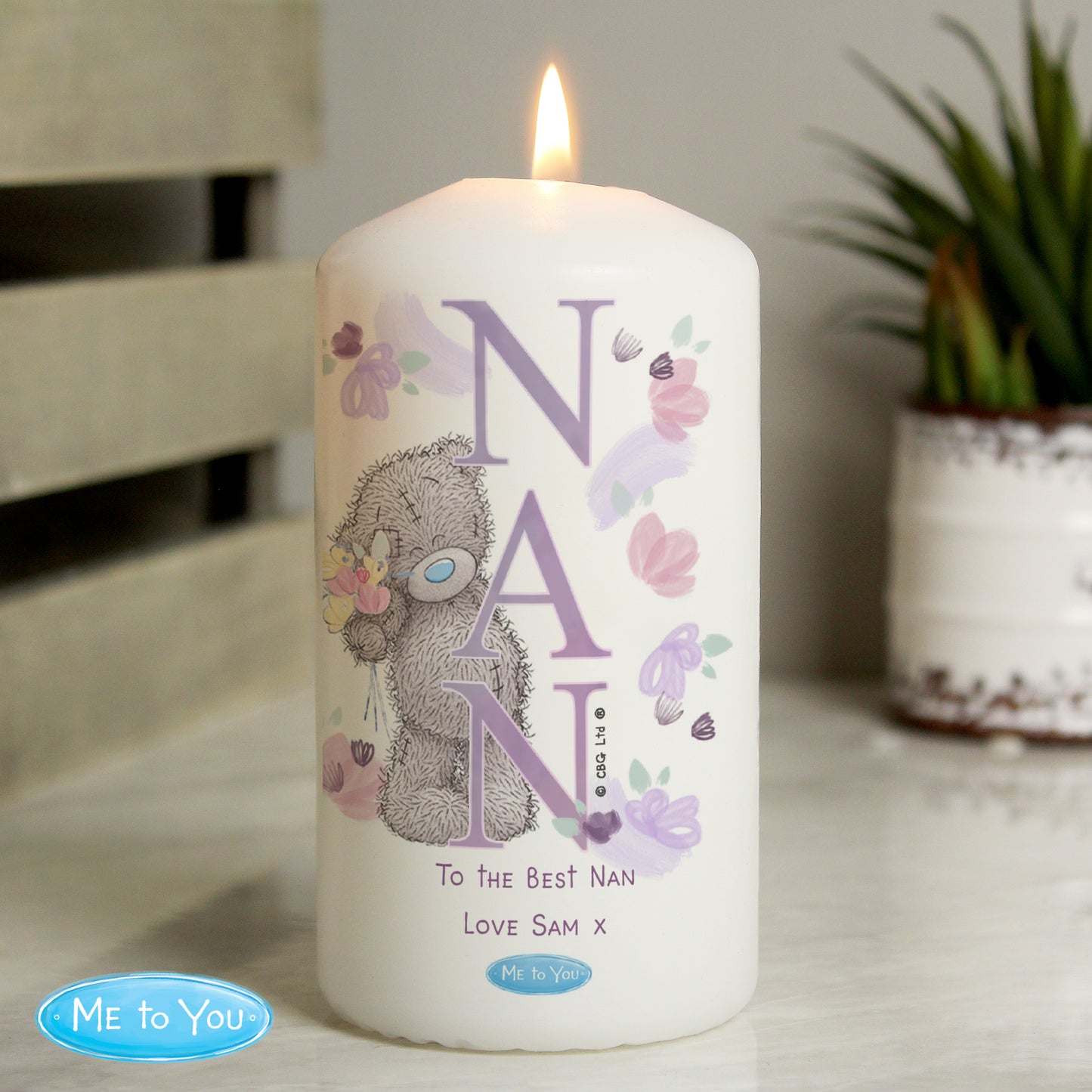 Personalised Me To You NAN Pillar Candle