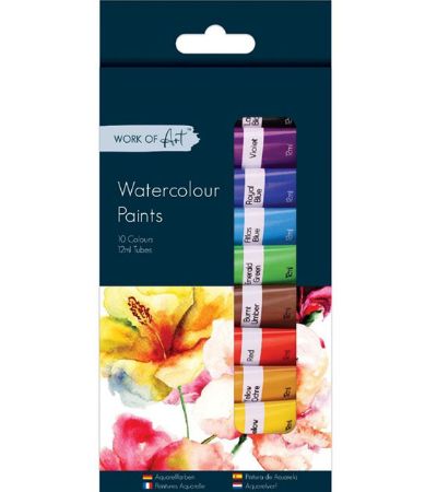 10 Pack Watercolour Paints - 12mls