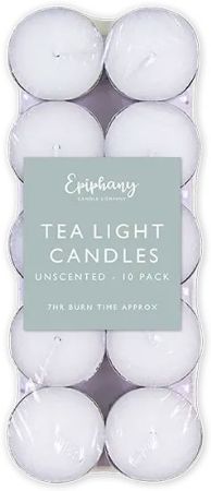 10 Pack Long Burning Tea Light Candles