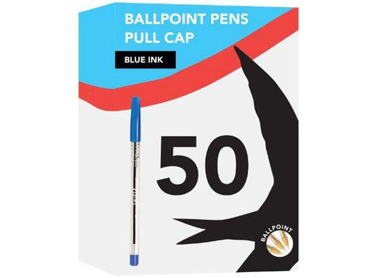 Swift 50PK Ballpoint Writing Pens - Blue