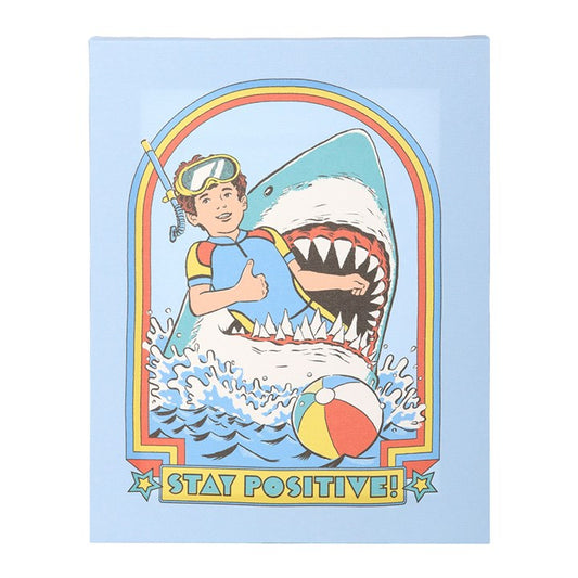 Stay Positive Canvas Plaque by Steven Rhodes