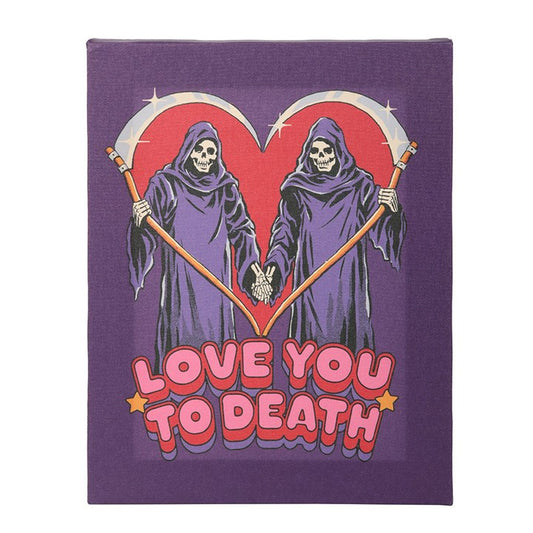 Love You To Death Canvas Plaque by Steven Rhodes