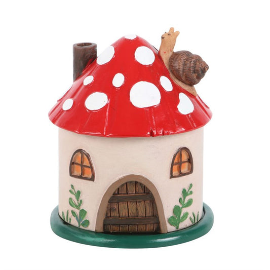 Mushroom House Resin Incense Cone Holder