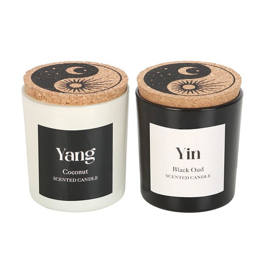 Set of 2 Yin Yang Black Oud & Coconut Candles