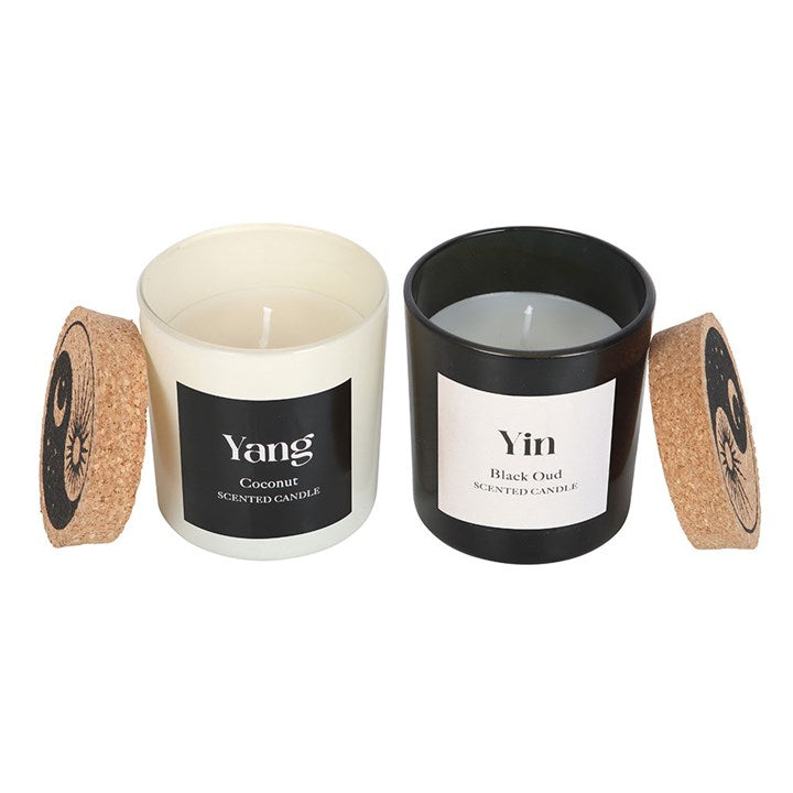 Set of 2 Yin Yang Black Oud & Coconut Candles