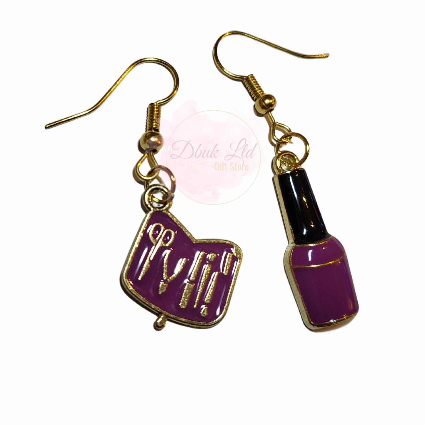 Purple Beautician Earrings