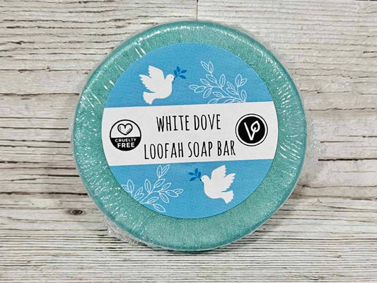 White Dove Loofah Soap Bar
